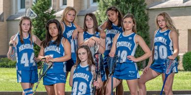 A women's lacrosse team photo