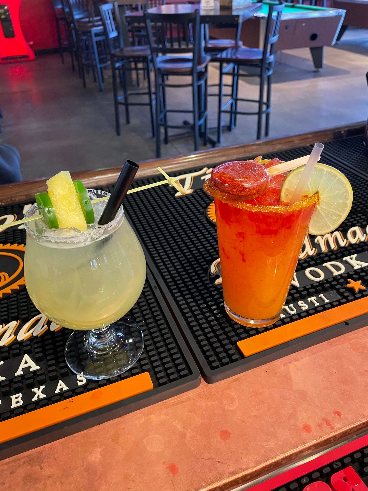 Cucumber Jalapeño and Chamoy Mango Margaritas