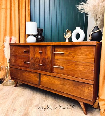 Commode Femme en bois de teck - style rétro - Meubles recyclés - Meubles en bois - Meuble MCM