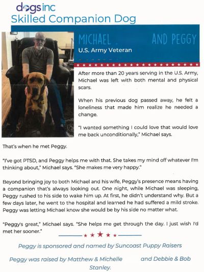 Michael, a U.S. Army Veteran, finds healing with his service dog Peggy.