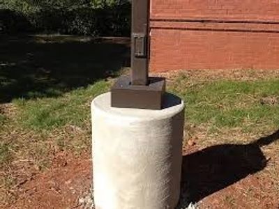 concrete foundation for light pole