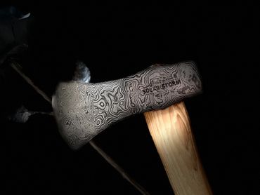 Damascus Camp Axe