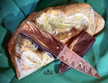 CuMai Damascus Sgain-Dubh by Custom Alberta Bladesmith Bob Bryenton from Solar Storm