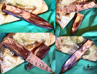 CuMai Damascus Sgain-Dubh by Custom Alberta Bladesmith Bob Bryenton from Solar Storm