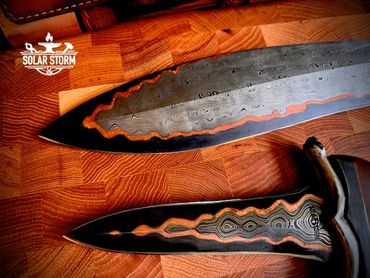 CuMai damascus steel by Custom bladesmith in Alberta Canada
