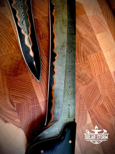 CuMai damascus Steel by Custom bladesmith in Alberta Canada