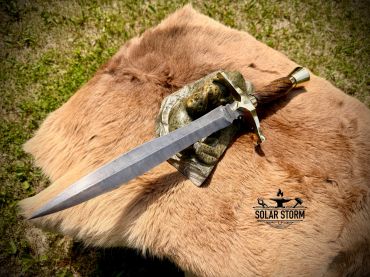 Damascus dagger by Bob Bryenton, Bladesmith and Swordsmith from Alberta, Canada
