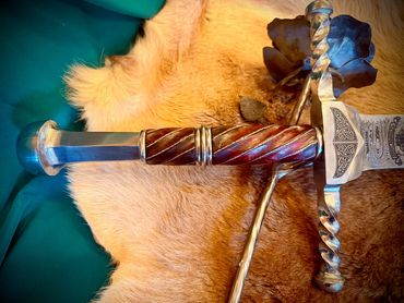 Damascus two handed Longsword By Bryenton, Bladesmith from Alberta Canada