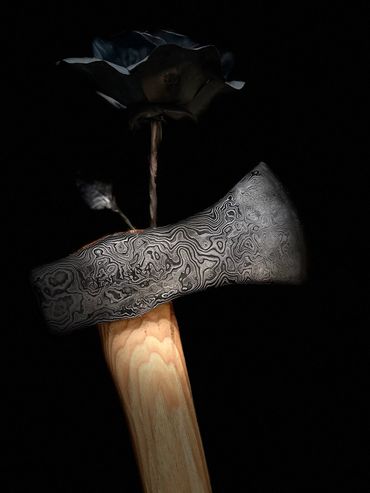 Damascus Camp Axe