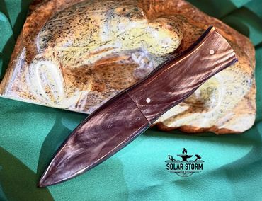 CuMai Damascus Sgain-Dubh by Custom Alberta Bladesmith Bob Bryenton from Solar Storm