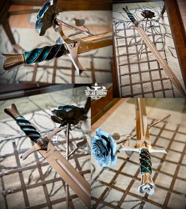 Arming Sword handle and cross guard from custom bladesmith and blacksmith Solar Storm from Alberta,