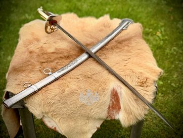 M1902 Damascus Sabre Sword by Custom Alberta Canada Bladesmith