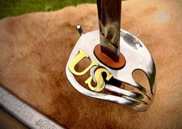 M1902 Damascus Sabre Sword by Custom Alberta Canada Bladesmith