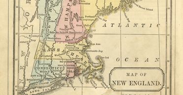 Old map of New England