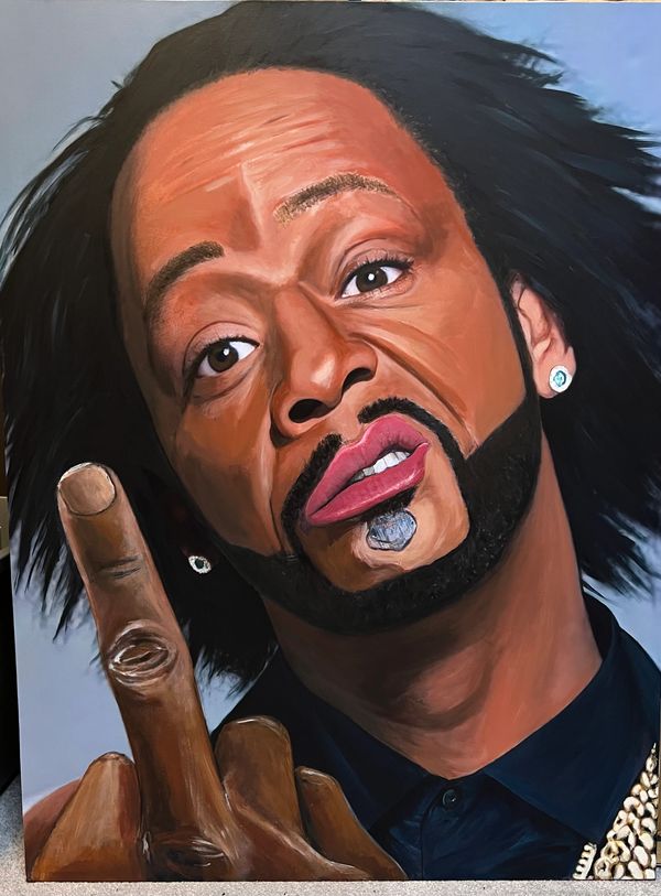 “The Truth” acrylic on canvas 40”x30” features Katt Williams completed in ‘24