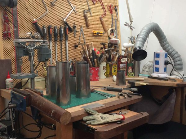 Lindy McSwan’s Studio Bench at 1000 Degrees Studios
