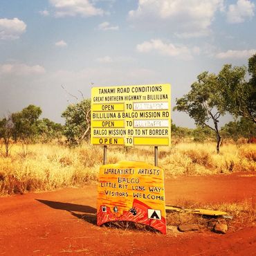 The start of The Tamamai Track on the way to Balgo...A little bit long way.