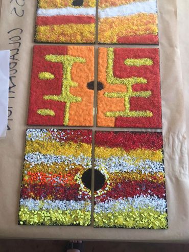 Yukenbarri sisters glass panels.