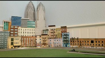 This customer used our N scale City #2 Collage, Apartment #1 Collage and the graffiti factory