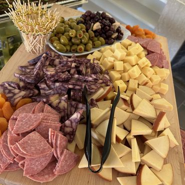 cheese salami olive tray for catering