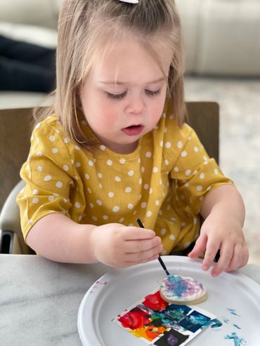 Children of all ages enjoy our Paint Your Own cookies.