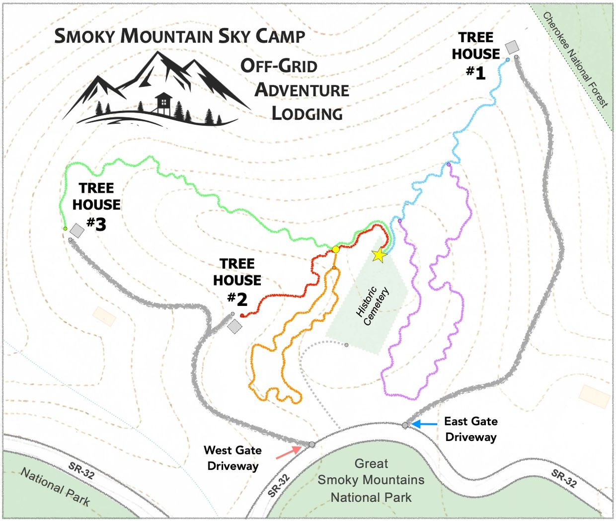 Map Of Property with hiking trails