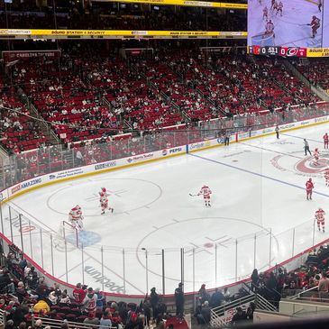 Carolina Hurricanes Seat Section 208 Row A view.
