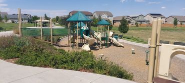 Image of the Dove Village playground from the south