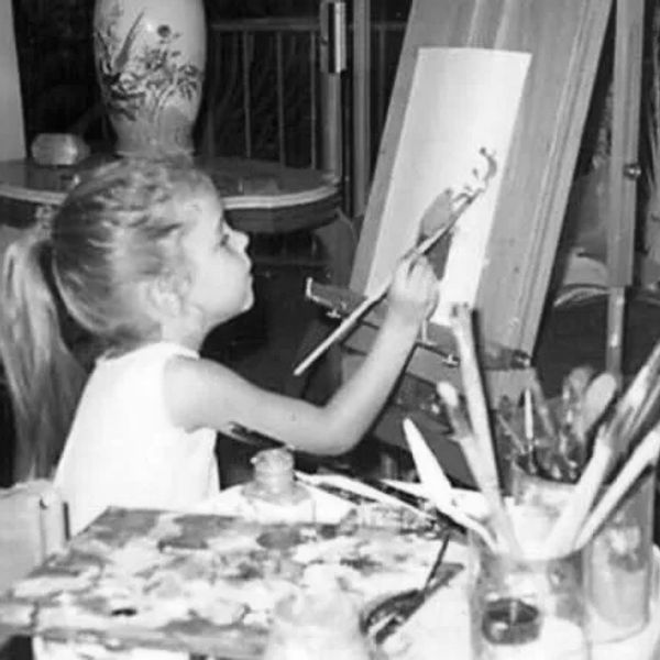 Didi La Baÿsse Painting in Tahiti, 1976