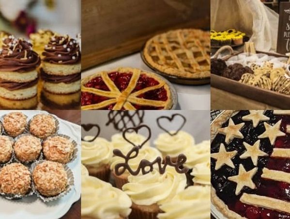 Tea Cakes, Pies, Gourmet Cookies, Mocha Balls, Cupcakes