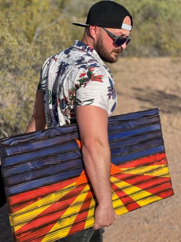 Rustic Arizona Flag