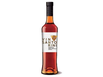 A bottle of Vinsanto wine.