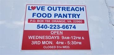 food pantry sign