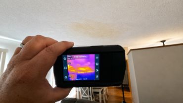 Thermal imaging used during a home inspection to help identify potential hidden moisture concerns wi