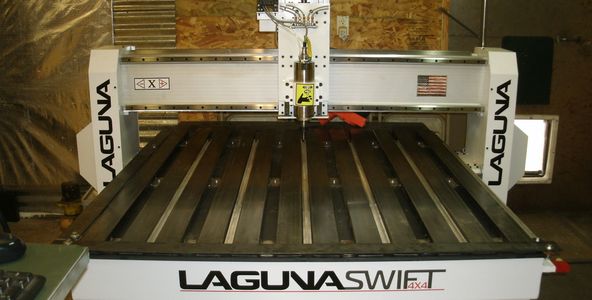 Laguna router table for custom signs.  It cuts acrylic signs, wood signs and engraves metal.
