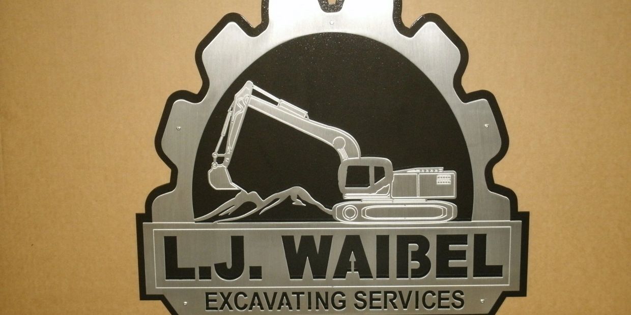 Business signs such as this one can be made from layered metals by simply emailing me your logo.  
