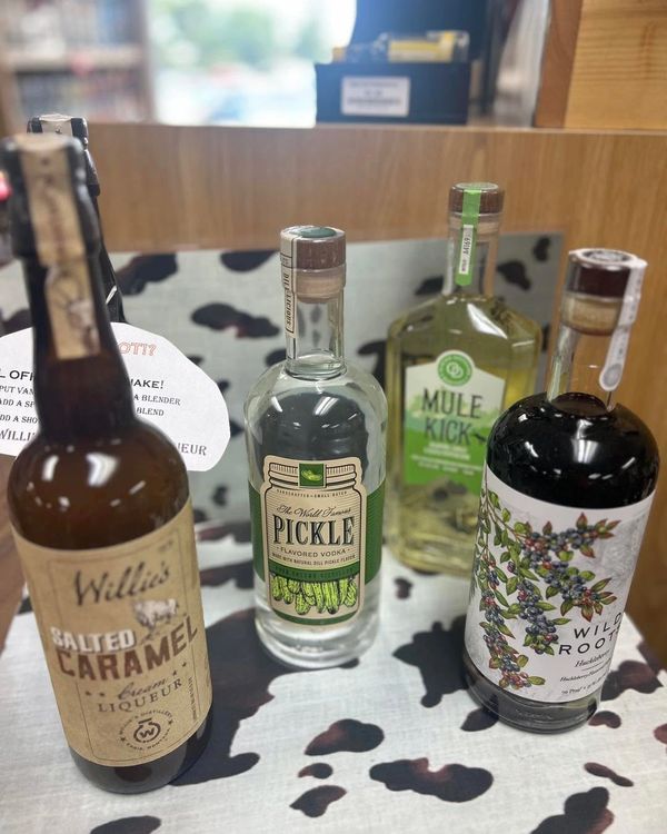 liquor bottle display