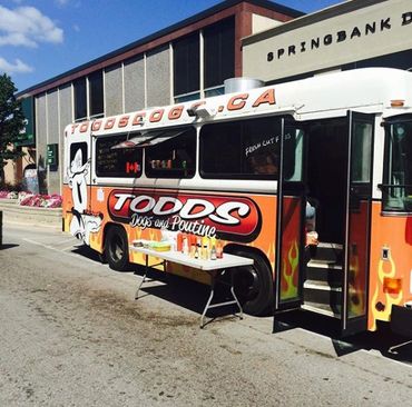 Todd's Dogs original food truck  stationed at Downtown Woodstock Summer Streetfest