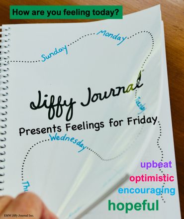 Jiffy Journal showing the word hopeful and its synonyms