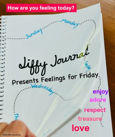 Jiffy Journal showing the word love and its synonyms