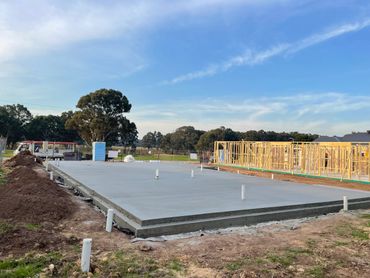 House slab under construction