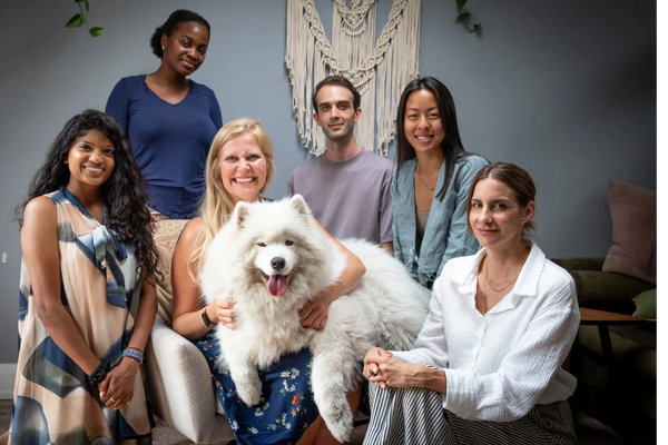 Psychotherapists in Toronto, with Jess Erb's dog, Maggie