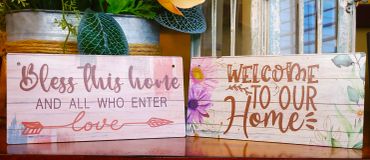 Colorful Wooden Hanging Signs Home Decor