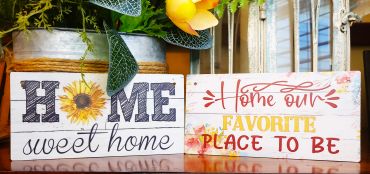 Colorful Wooden Signs Home Decor