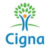 Cigna logo with tree and human figure design.