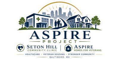 Logo for Aspire Project with healthcare and housing icons.