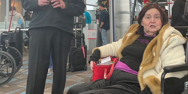 In this picture, I am taken one of my clients to Reno Nevada for eight days to see her great grandki