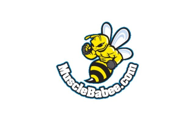 Yellow Muscular Bumblebee. Company Logo
