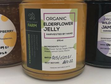 a 270ml jar of Elderflower Jelly