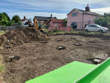 Screwpile foundations installed